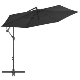 Cantilever Garden Parasol with Aluminum Pole 118.1" Black