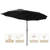 14' DOUBLE SIDED UMBRELLA/Black