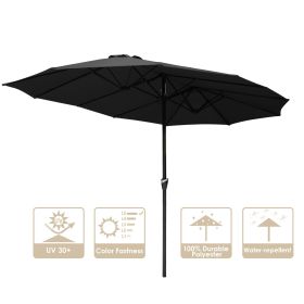 14' DOUBLE SIDED UMBRELLA/Black