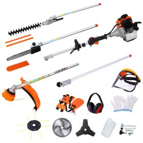 33cc 2-Cycle Gas 10-in-1 Multi-Functional Garden Trimmer Tool System, Pole Saw, Brush Cutter