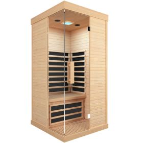 Canadian hemlock single sauna room