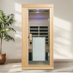 One person Far infrared Hemlock standard indoor sauna room