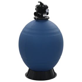 Pool Sand Filter with 6 Position Valve Blue 2.6"