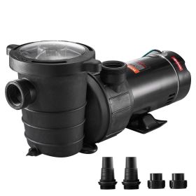 VEVOR Swimming Pool Pump 1.5HP 115V 1100W, Single Speed Pumps for Above Ground, Powerful Self Primming Pool Pumps w/ Strainer Filter Basket