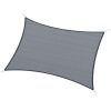 Outsunny 13' x 20' Rectangle Sun Shade Sail Canopy Outdoor Shade Sail Cloth for Patio Deck Yard with D-Rings and Rope Included - Gray