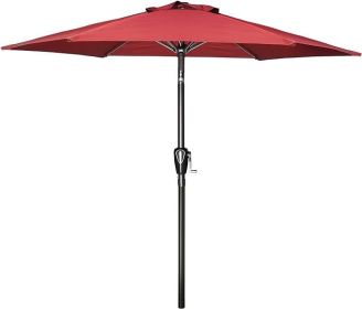 9' Patio Umbrella Outdoor Table Market Yard Umbrella with Push Button Tilt/Crank