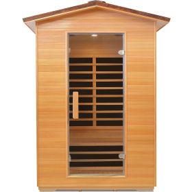 Double Abies Wood Outdoor Sauna Room