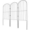 VEVOR Garden Fence, No Dig Fence 24in(H) x11ft(L) Animal Barrier Fence, Underground Decorative Garden Fencing with 2 Inch Spike Spacing