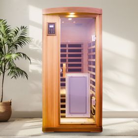 One person Far infrared Red cedar Deluxe indoor sauna room