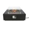 Concrete/Glass Propane/Natural Gas Fire Pit Table (Charcoal)