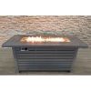 Steel Propane/Natural Gas Outdoor Fire Pit Table with Lid (gray)