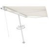 Freestanding Automatic Awning 118.1"x98.4" Cream