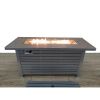 Steel Propane/Natural Gas Outdoor Fire Pit Table with Lid (gray)