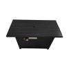 4" H x 54" W Steel Outdoor Fire Pit Table with Lid (Black)