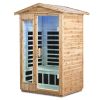 Two person Far infrared old fir outdoor sauna room