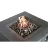 Fiber Reinforced Concrete Propane/Natural Gas Fire Pit Table (Dark Wood)