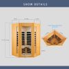 Two person hemlock indoor far infrared sauna room