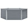 Raised Garden Bed 50.8"x50.8"x18.1" Galvanized Steel Gray