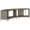 Storage Shelves for Hot Tub 2 pcs Gray Poly Rattan