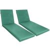 2PCS Set Outdoor Lounge Chair Cushion Replacement Patio Funiture Seat Cushion Chaise Lounge Cushion (Green) [Sale to Temu is Banned.Weekend can not be