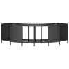 Storage Shelves for Hot Tub 2 pcs Black Poly Rattan