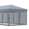 Outsunny 10' x 20' Pop Up Canopy Tent with Netting, Heavy Duty Instant Sun Shelter, Large Tents for Parties with Carry Bag for Outdoor, Garden, Patio