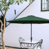 Outdoor Market Table Patio Umbrella with Button Tilt, Crank and 8 Sturdy Ribs for Garden, Deck, Lawn, Backyard & Pool