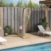 Outdoor Shower Gray 21.7"x23.6"x88.2" Poly Rattan and Acacia Wood