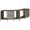 Storage Shelves for Hot Tub 2 pcs Gray Poly Rattan