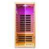 Low EMF One person wide space hemlock double doors great glass luxury indoor Far infrared sauna room