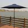 9' Pole Umbrella With Carry Bag, Navy Blue