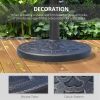 17" 26 lbs Round Resin Umbrella Base Stand Market Parasol Holder with Beautiful Decorative Pattern & Easy Setup, for Œ¶1.5", Œ¶1.89" Pole, for Lawn