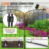 VEVOR Garden Fence, No Dig Fence 24in(H) x11ft(L) Animal Barrier Fence, Underground Decorative Garden Fencing with 2 Inch Spike Spacing