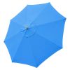 13 Ft Wooden Umbrella Blue