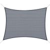 Outsunny 13' x 20' Rectangle Sun Shade Sail Canopy Outdoor Shade Sail Cloth for Patio Deck Yard with D-Rings and Rope Included - Gray