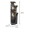 39inches Outdoor Water Fountains with LED Lights for Garden Decor