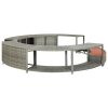 Hot Tub Surround Gray Poly Rattan