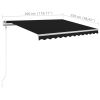 Automatic Retractable Awning 118.1"x98.4" Anthracite