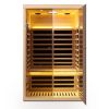 Low EMF Two person wide space hemlock double doors great glass luxury indoor Far infrared sauna room