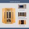 Two person hemlock indoor far infrared sauna room