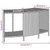 Storage Shelves for Hot Tub 2 pcs Black Poly Rattan