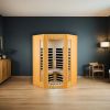 Two person hemlock indoor far infrared sauna room