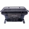 Oval Cast Iron Grill Outdoor, Portable Charcoal Grill and Tabletop Cast Iron Skillet - 100% Cast Iron, Enameled, Durable, Small Charcoal Grill