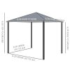 10' x 10' Patio Gazebo, Outdoor Gazebo Canopy Shelter with Netting & Curtains, Vented Roof, for Garden, Lawn, Backyard and Deck, Black