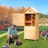 Wooden Outdoor Lockable Garden Tool Storage