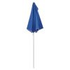 Garden Half Parasol with Pole 70.9"x35.4" Azure Blue