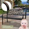 50" Outdoor Welcome Backrest Cast Iron&PVC Bench