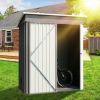 Patio, Lawn & Garden,5*3FT Outdoor Storage Shed ,Tool Shed with Sloping Roof and Lockable Door,Metal Shed for Backyard Garden Patio Lawn, Grey