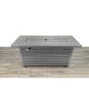 Steel Propane/Natural Gas Outdoor Fire Pit Table with Lid (gray)