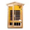 Two person Far infrared old fir outdoor sauna room